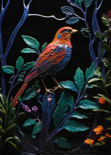 bird painting,an ornamental bird,ornamental bird,flower and bird illustration,rosella,robin redbreast,birds on a branch,tropical bird climber,tropical birds,bird on branch,old world oriole,oriole,colorful birds,bird illustration,glass painting,birds on branch,bird on the tree,tropical bird,decoration bird,spring bird,Photography,Artistic Photography,Artistic Photography 02