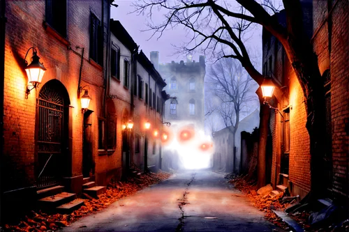 old linden alley,ruelle,alley,alleyway,alleyways,sidestreet,darktown,sidestreets,alleys,blind alley,narrow street,haddonfield,night scene,street lantern,lamplight,birch alley,world digital painting,the cobbled streets,street lamps,street lights,Photography,Artistic Photography,Artistic Photography 04