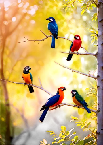 colorful birds,tanagers,birds on a branch,birds on branch,songbirds,birds on a wire,sunbirds,tropical birds,passerine parrots,macaws,macaws on black background,macaws of south america,honeycreepers,pretty bluebirds,garden birds,trogons,rare parrots,macaws blue gold,parrots,wild birds,Illustration,Abstract Fantasy,Abstract Fantasy 13