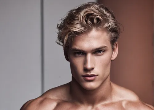 Striking male model Marcus Hedbrandh possess an athletic figure and perfect face just for new shots by Martin Petersson.,male model,austin stirling,alex andersee,long blonde hair,austin morris,hairy b