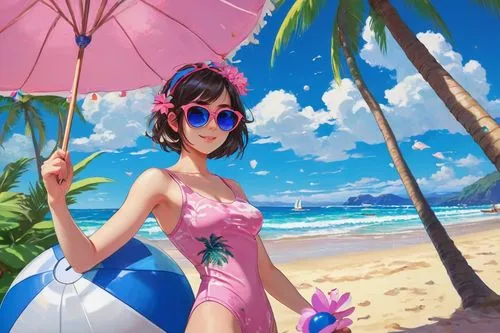 the beach pearl,beach umbrella,honolulu,umbrella beach,summer background,beach background,summer beach umbrellas,summer umbrella,blue hawaii,french digital background,parasol,summer icons,one-piece swimsuit,candy island girl,summer day,beach goers,beach scenery,dream beach,sanya,aloha,Conceptual Art,Daily,Daily 31