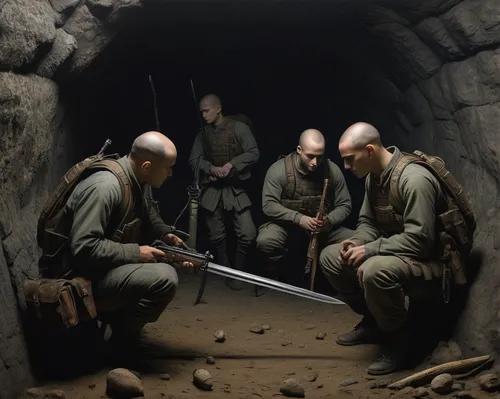 Visualize the turtle brothers training in their secret underground lair with their unique weapons.,french foreign legion,verdun,soldiers,lost in war,warsaw uprising,world war ii,first world war,world 