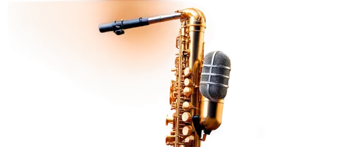 Free music, vinyl record, jazz genre, saxophone instrument, nostalgic atmosphere, retro-style microphone, dimly lit background, warm color tone, 45-degree angle, close-up shot, shallow depth of field,