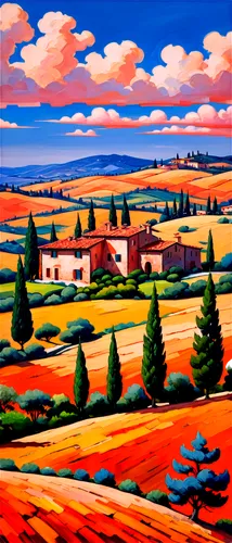 farm landscape,rural landscape,tuscan,toscana,toscane,home landscape,landscape,paisaje,salt meadow landscape,palouse,agricultural scene,bluemner,tuscany,pienza,campagna,landscape background,farmland,albertazzi,toscano,paysage,Conceptual Art,Oil color,Oil Color 20