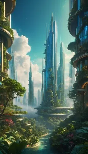 futuristic landscape,ecotopia,terraformed,fantasy city,fantasy landscape,arcology,citadels,ancient city,homeworlds,skyterra,cyberia,areopolis,terraform,homeworld,alien world,utopian,cybercity,habitats,fantasy world,coruscant,Conceptual Art,Fantasy,Fantasy 05