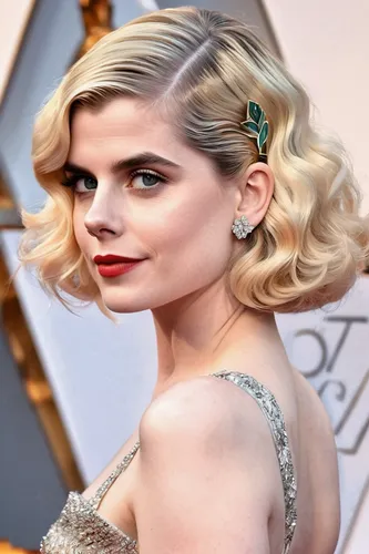 oscars,pixie-bob,updo,female hollywood actress,chignon,hollywood actress,award background,clip art 2015,artificial hair integrations,hair shear,red carpet,short blond hair,pixie,semi-profile,airbrushed,princess' earring,art deco background,hair clip,white bow,girl-in-pop-art,Unique,Design,Sticker