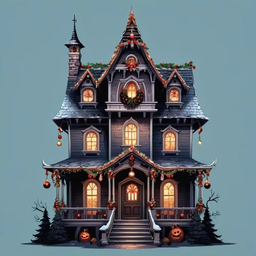 the gingerbread house,witch house,witch's house,houses clipart,gingerbread house,fairy house,Illustration,Abstract Fantasy,Abstract Fantasy 11