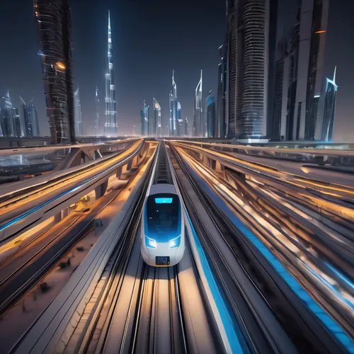 transport and traffic,dubai,autonomous driving,fleet and transportation,electric mobility,light trail,high-speed rail,i8,light trails,dubai marina,maglev,mercedes eqc,evening traffic,smart city,automotive navigation system,passenger traffic,doha,transportation system,futuristic car,futuristic landscape,Photography,General,Sci-Fi