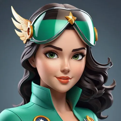 aviatrix,eldena,glider pilot,esmeralda,bombshells,stewardess,Unique,3D,3D Character