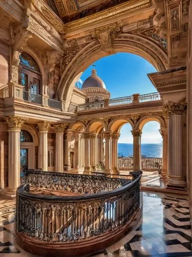 marble palace,palermo,sicily,venetian,crillon,vittoriano,venetian hotel,caesars palace,noto,monaco,montecarlo,sicilia,palladianism,palatial,sicilian,catania,neoclassicism,cochere,neoclassical,bernini's colonnade,Conceptual Art,Fantasy,Fantasy 27