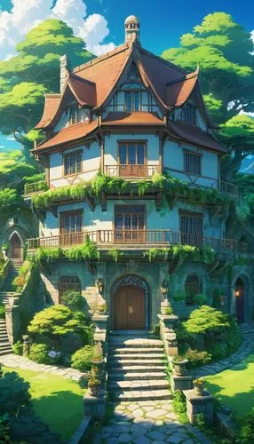 ghibli,studio ghibli,miyazaki,violet evergarden,dreamhouse,yazaki,Illustration,Japanese style,Japanese Style 03