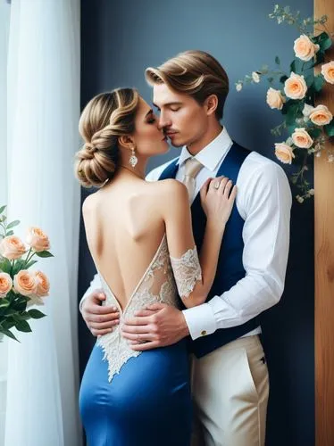 Create an elegant couple in love that will show off your best work.,the young beautiful couple is posing near the window,wedding photo,beautiful couple,wedding couple,maxon,promphan,wedding frame