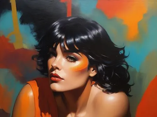 vettriano,musidora,digital painting,overpainting,domergue,vanderhorst,fantasy portrait,tangerine,labios,italian painter,pintura,struzan,painted lady,etty,oil paint,tretchikoff,lacquered,woman portrait,artist color,smoking girl,Conceptual Art,Oil color,Oil Color 04