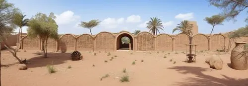 Help the view to be more attractive for a competition of architecture
The building is in earth it.s a mastermind center in the middle of a rural part of Senegal
,a big stone arch surrounded by trees a