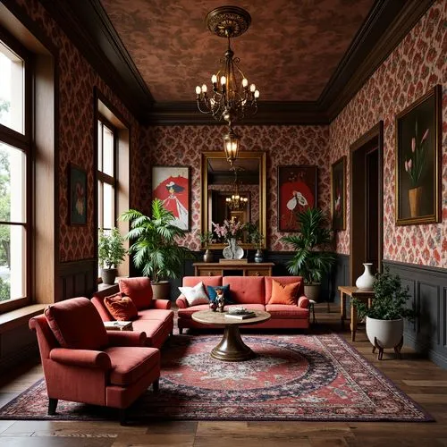 sitting room,ornate room,driehaus,interior decor,royal interior,danish room,interiors,victorian room,living room,livingroom,great room,casa fuster hotel,anteroom,chateauesque,opulently,furnishings,home interior,gournay,foyer,biedermeier