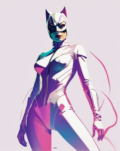 catwoman,kanaya,silk,masquerade,villainess,fantomex,batgirl,batwoman,huntress,fledermaus,selina,luchador,harlequin,shadowcat,shadowhawk,dazzler,morgana,masked,supercat,black cat,Illustration,American Style,American Style 08