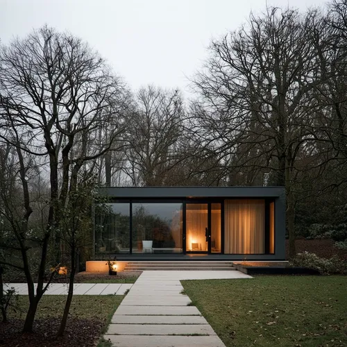 1building,an entrance into the back yard of a modern home,forest house,dinesen,rietveld,tugendhat,timber house,modern house,cubic house,bunshaft,danish house,mies,chipperfield,mirror house,frame house