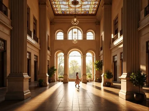 glyptotek,sapienza,corridors,hallway,neoclassical,atriums,corridor,neoclassicism,entrance hall,columns,hall of nations,train station passage,render,cochere,union station,archly,3d render,gct,hallway space,carreau