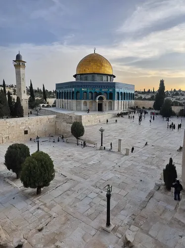 Describe the historical significance of Al-Aqsa Mosque.,al-aqsa,dome of the rock,genesis land in jerusalem,jerusalem,wailing wall,western wall,holy land,palestine,israel,place of pilgrimage,monastery 