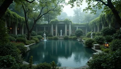 secret garden of venus,lilly pond,green garden,garden of eden,garden pond,garden of the fountain,rivendell,gardens,hangzhou,palace garden,lily pond,baoli,the garden,water palace,shaoxing,qingcheng,shaoming,amanresorts,jardines,suzhou