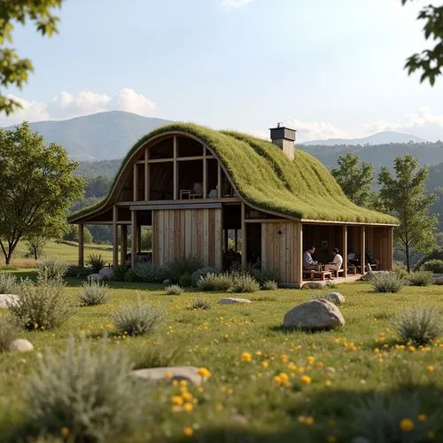 small cabin,summer cottage,the cabin in the mountains,country cottage,render,house in the mountains,farmstead,log cabin,3d rendering,alpine meadow,homestead,wooden house,little house,home landscape,grass roof,cabane,cryengine,farm hut,log home,wooden hut