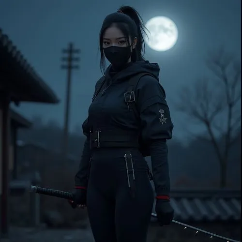 kunoichi,tenchu,sukeban,katana,kazama,anbu,Conceptual Art,Sci-Fi,Sci-Fi 05