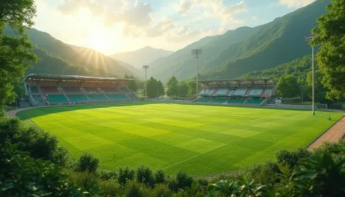 soccer field,frankenstadion,geoffroi,stadio,interlaken,garmisch partenkirchen ski stadium,football stadium,stadionul,terraces,geoffroy,football pitch,forest ground,tzeltal,merano,stadia,lauterbrunnen,terzaghi,rendalen,barzaghi,football field,Photography,General,Realistic