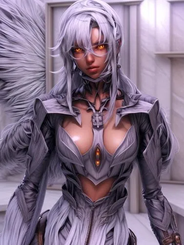 dark elf,angel figure,fallen angel,dark angel,ephedra,harpy,grey fox,business angel,archangel,breastplate,silver,goddess of justice,massively multiplayer online role-playing game,angel statue,echidna,gara,silver fox,fire angel,female warrior,raven sculpture