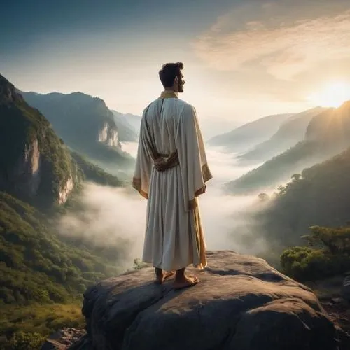 man praying,benediction of god the father,pilgrimage,huangshan maofeng,son of god,biblical narrative characters,the spirit of the mountains,priesthood,nature and man,the good shepherd,god the father,m