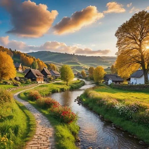 beautiful landscape,netherland,autumn landscape,alsace,home landscape,rural landscape,Photography,General,Realistic