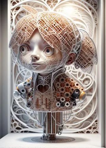 cheburashka,artist doll,soft robot,babbage,automata,string puppet,kleczka,cog,automaton,bjork,painter doll,gingerbread girl,cloth doll,pierrot,skotnikov,computer art,tartabull,kinetic art,doll looking in mirror,straw doll