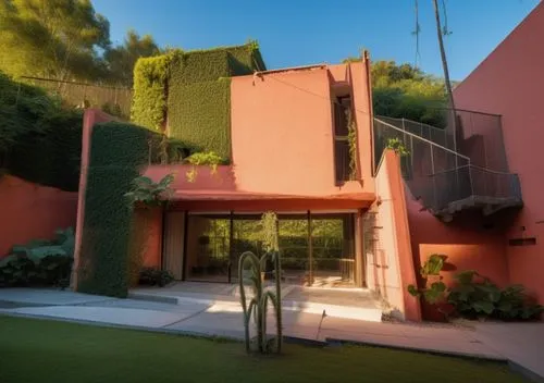 corten steel,mid century house,majorelle,3d rendering,corbu,neutra,render,fresnaye,renders,cubic house,dunes house,3d render,riad,mid century modern,bougainvilleans,vivienda,casita,sketchup,arquitectonica,cantilevers,Photography,General,Realistic