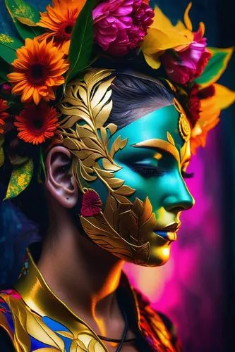 venetian mask,masquerade,sinulog dancer,golden mask,gold mask,brazil carnival,the festival of colors,bodypainting,neon body painting,face paint,body painting,la catrina,dia de los muertos,golden wreath,the carnival of venice,la calavera catrina,pachamama,bodypaint,headdress,flower nectar,Photography,Artistic Photography,Artistic Photography 08