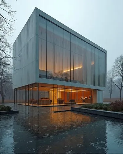 glass facade,chipperfield,snohetta,bunshaft,mies,cube house