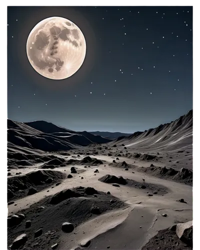 lunar landscape,moonscape,moon valley,moonlit night,moonlighted,moon and star background,moonscapes,valley of the moon,lune,moondance,moonlit,purple moon,moonstruck,moonbase,lunar surface,desert landscape,the atacama desert,dune landscape,chodesh,desert background,Illustration,Black and White,Black and White 08