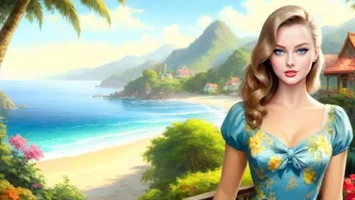 tropico,beach background,cartoon video game background,landscape background,mermaid background,margaery