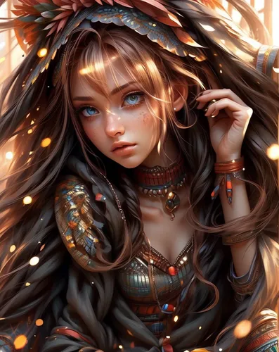 fantasy portrait,tiger lily,fantasy art,boho art,mystical portrait of a girl,polynesian girl,faery,the enchantress,faerie,nami,warrior woman,dryad,sorceress,oriental princess,cleopatra,fantasy woman,ancient egyptian girl,cinnamon girl,medusa,priestess