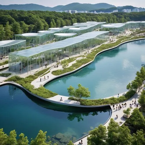 fish farm,aquaculture,hahnenfu greenhouse,wastewater treatment,solar cell base,sewage treatment plant,floating production storage and offloading,water cube,artificial islands,the shrimp farm,artificial island,qlizabeth olympic park,data center,water plant,danyang eight scenic,gangwon do,wine-growing area,trout breeding,daecheong lake,thermal spring,Photography,General,Realistic