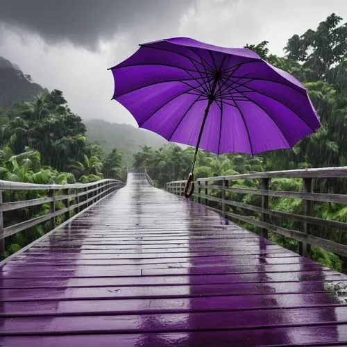 purple,purple wallpaper,purple landscape,purple rain,monsoon banner,rich purple,the purple-and-white,purple background,monsoon,purple frame,viola bridge,purple blue,canopy walkway,wall,violet colour,wooden bridge,light purple,dark purple,purple-white,overhead umbrella,Photography,General,Realistic