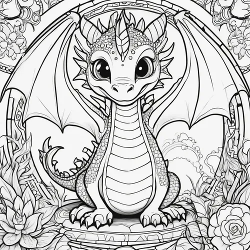 cartoon dragon funny coloring page uncolored,coloring pages,coloring page,coloring pages kids,coloring picture,coloring book for adults,coloring for adults,dragon design,dragon,dragon of earth,colorin