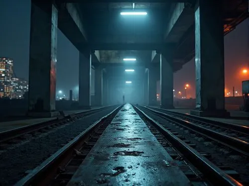 bladerunner,overpass,industrial landscape,underpass,railtrack,scampia,underpasses,train platform,rail track,railroad,rail way,train track,highway bridge,industrial,industrial area,railway rails,railway tracks,rail road,sweeping viaduct,tracks,Photography,General,Realistic