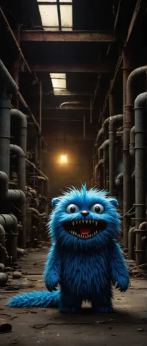 monster's inc,blue monster,three eyed monster,muppet,don't get angry,mop,child monster,mean bluish,wicket,janitor,anthropomorphized,digital compositing,anthropomorphized animals,stitch,anthropomorphic,vimeo,angry,knuffig,sewage,grimace,Illustration,Abstract Fantasy,Abstract Fantasy 17