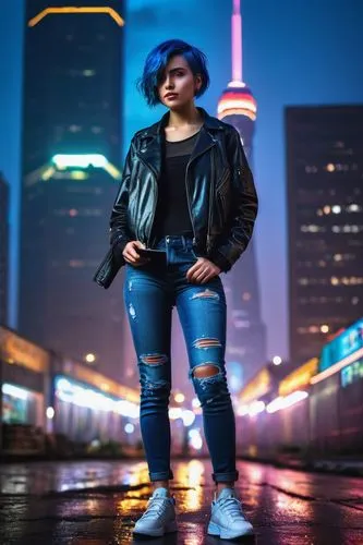 shanghai,toronto,torontos,zhu,xiaoli,cyberpunk,cne,portrait background,photo session at night,jeans background,city trans,urban,city lights,dusk background,asian woman,bokeh,city ​​portrait,tran,guangzhou,dystopian,Illustration,Retro,Retro 10