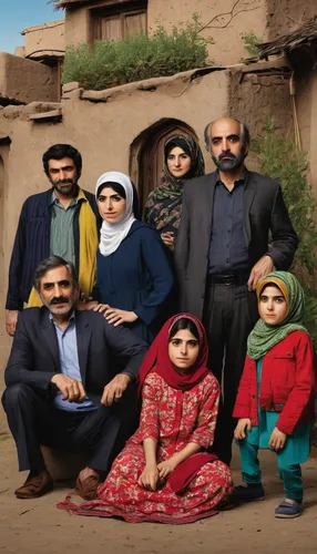 Craft a comedic sitcom about a dysfunctional family living in an Iranian village.,seven citizens of the country,afghani,economic refugees,borage family,arrowroot family,iranian nowruz,nomadic children