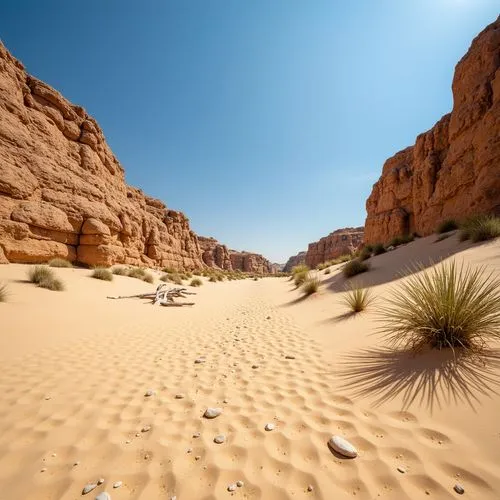 Warm beige sand, coarse granular texture, natural earthy tone, desert landscape, sandy dunes, cactus plants, hot sunny day, clear blue sky, vast open space, organic formations, intricate patterns, wea