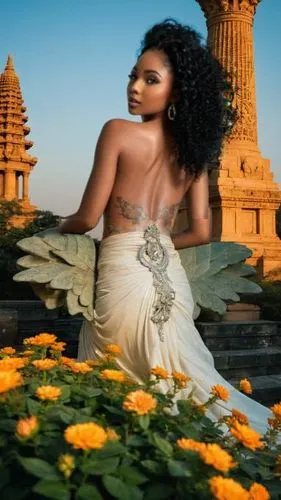 dirie,sea shore temple,balinese,ethiopian girl,miss kabylia 2017,meseret