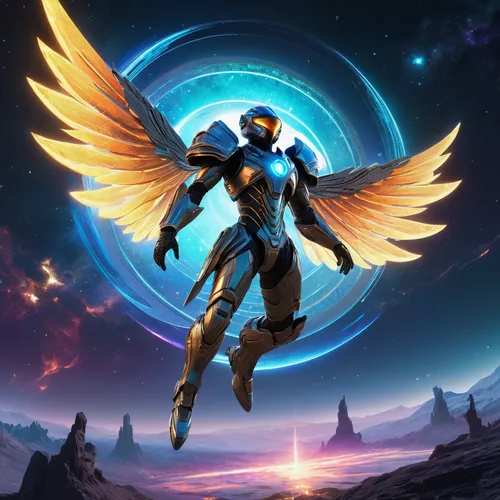 archangel,garuda,symetra,nova,argus,the archangel,owl background,ganymede,nebula guardian,show off aurora,phoenix,guardian angel,andromeda,helios,navi,blue and gold macaw,astral traveler,procyon,sky hawk claw,cancer icon,Conceptual Art,Fantasy,Fantasy 12