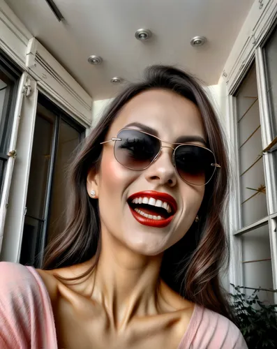 a woman in a dress and sun glasses standing outside,yanet,sonrisa,deepika padukone,menounos,deepika,burcu