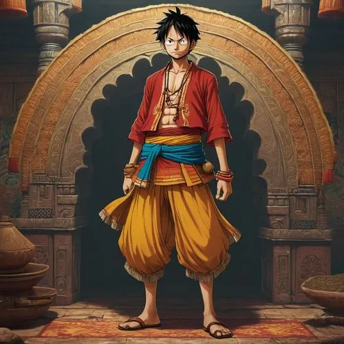 luffy,suzetta,son goku,kishenji,goku,oda,Illustration,Realistic Fantasy,Realistic Fantasy 44