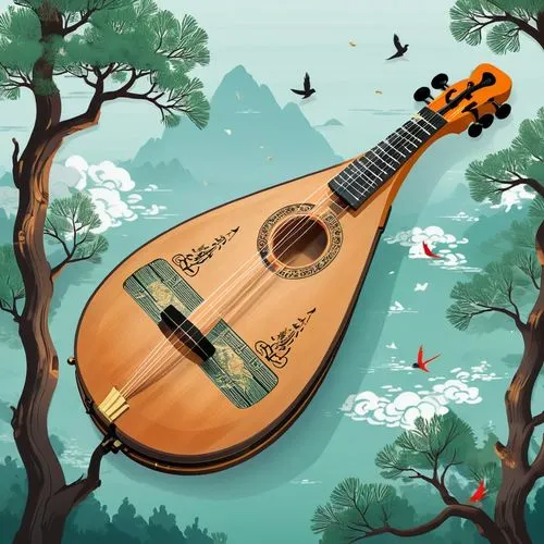 theorbo,classical guitar,guitarra,acoustic guitar,concert guitar,guitar,Unique,Design,Logo Design